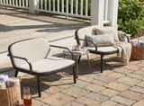Luna Outdoor PP Club Chair, Black Frame with Beige Cushion, Set of 2 N775P272730B