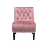 COOLMORE Modern Velvet Armless Accent Living Room Chair / Leisure Chair,Upholstered Fabric Button W39550123