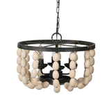 ZNTS 4 - Light Wood Chandelier, Hanging Light Fixture with Adjustable Chain for Kitchen Dining Room Foyer W2078138932