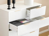 White P2 Particle Board and Density Board 7241117cm Wavy Pattern Drawer Front Five-Level Six-Drawer 14255212