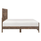 Rustic Brown Finish Contemporary Full Size Panel Bed Wooden Bedroom Furniture 1pc, Bed in a Box B011P250472
