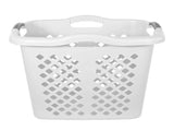 (2 pack) 2 Bushel Lamper Laundry Basket with Silver Handles, White, Adult 07543038