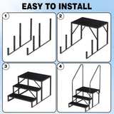 ZNTS Swimming Pool Ladder Above Ground, RV Steps with Handrail, Heavy Duty Pool Step Hot Tub Steps, 660 26229620