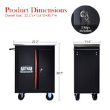 DOUBLE-DOOR CLAPBOARDl MULTI-FUNCTION TOOL CART--BLAK&RED W1102P245240