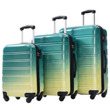 Hardshell Luggage Sets 3 Piece Gradient Color Expandable Suitcase with Spinner Wheels and TSA Lock N732P184448R