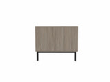 Elegant Veener Weaving Design Coffee Table with 4 Sliding Door, Wooden Center Rectangular Table with 80118663