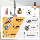 1000W Immersion Hand Blender, Stainless Steel 28678587