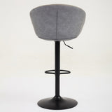 Adjustable Swivel Bar Stools, Mid-Century Modern PU Leather Upholstered Counter Height Bar Stool, W1143P173512