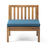 ZNTS Outdoor Acacia Wood Club Chair , Dark Brown and Dark Teal, 25.5"D x 25.5"W x 26.75"H 65975.00DT