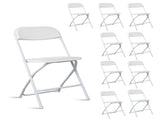 10pcs Injection Molding Classic Garden Plastic Folding Chair White 45469447