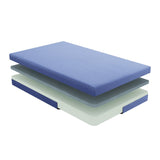 7inch Full and Pillow Set Breathable Fabric Gel-Infused Memory Foam, Blue, B011P213348