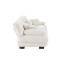 Cloud Couch 2 Seater Sofa for Living Room, Chenille 2 - Seat sofa with 2 Lumbar pillows and 2 throw 10838256