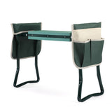 Outdoor 2-in-1 Garden Stool and Kneeler, Garden Bench with Tool Bags, Kneeling Pad, Gift for Parent, W2181P155115