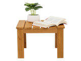 Wooden Square Side End Table Patio Coffee Bistro Table Indoor Outdoor Natural 59916262
