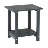 2-Tier Side Table, HDPE Adirondack Table Patio Side Table, Weather Resistant End Table Small 48670186