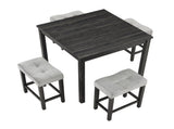 Dining Table, Bar Table and Chairs Set, 5 Piece Dining Table Set, Industrial Breakfast Table Set, W487P333509