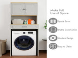 Over the Washer, Dryer and Robot Vacuum Storage Cabinet suitable for Compact Washing Machines, W1120P327070