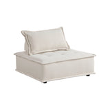 Living Room Furniture Tufted Accent Chair with Bolster Pillow Beige Boucle Fabric Upholstered 1pc B011P180908