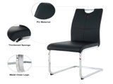 Modern Dining Chairs with Faux Leather Padded Seat Dining Living Room Chairs Upholstered Chair with W210127285