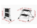 2-Step Ladder 330lbs Capacity, Sturdy Step Stool for Adults & Toddlers, Multi-Use for Household, 58590495