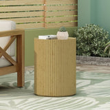 MGO Cylindrical Side Table, Wood-like texture, Antique brown Color N770P212236A
