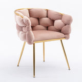 Luxury modern simple leisure velvet single sofa chair bedroom lazy person household dresser stool W117067860