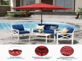 10 ft Outdoor Patio Umbrella with Solar LED Lights, WeatherResistant Camping & Yard Umbrella with 42565216