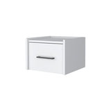White Wall-Mounted Floating Nightstand B062P175138