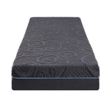 8" Twin Size Bed Mattress Gel-Infused Memory Foam Hybrid Mattress, Dark Gray, Mattress in a Box, B011P213342