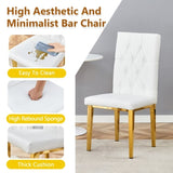 4 piece set of white armless dining chairs brings a touch of elegance and mystery to the dining area W1151131992