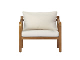 Acacia wood patio furniture club chair,24" deep seat design with soft cushion, suitable for N780P387144T
