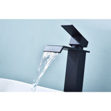 Waterfall Spout Single Handle Bathroom Sink Faucet W2287P168578