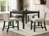 5-Piece Height Table Set with 4 Chairs, Height Table Set for 4 with Chairs, Wooden W1998P504812