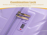 20 Inch ABS Hard Shell Travel Checked Luggage - Scratch Resistant Surface Four Multi-Directional W2787P500236