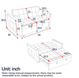 Sleeper Sofa, Convertible Sofa, Recliner, Bed, 3-in-1, 3-Position Adjustable Backrest, 2-Seater W1853126217