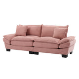 Corduroy Sofa Sleeper Couch Loveseat Sofa with Pillows Comfy Upholstered Deep Seat Sofa for W676P227339