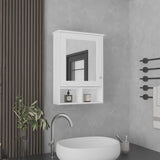 Vina Medicine Cabinet with Mirror Door 29" High Cabinet Organizer with Three concealed Shelves and B070P234358
