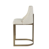 26"H Upholstered Counter Stool with Metal Base B035129476