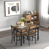 Dining Table Set for 4, Wood Kitchen Table with Chairs Dinning Table Set for Kitchen & Dining Room, W2129P309909