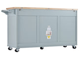 K&K Kitchen Island with Foldable Counter Top, Kitchen Storage Cart with Slide-Out Shelf, Towel Rack N707P173036G