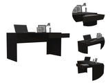 Black Wengue 1-Drawer Computer Desk B06280446