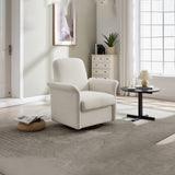 Swivel Accent Chair Modern Barrel Armchair with Wood Base for Bedroom Reading Waiting Living Room W3244P308325