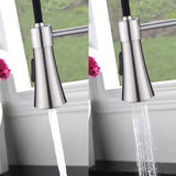 Commercial Kitchen Sink Faucet with Deck Plate Brushed Nickel JYD0675BN