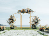 (5.9ft4.9ft3.9ft) Three-Piece Set Wedding Arc Top Iron Art Wedding Iron Arch Gold 17309543