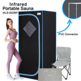 Portable Full Size Black Infrared Sauna tentPersonal Home Spa, with Infrared Panels, Heating Foot 01790038