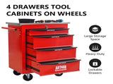 4 Drawers Multifunctional Tool Cart with Wheels,Metal Rolling Tool Cart Storage for Garage Workshop 52077062