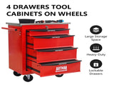 4 Drawers Multifunctional Tool Cart with Wheels,Metal Rolling Tool Cart Storage for Garage Workshop 52077062
