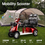 ZNTS Electric Mobility Recreational Travel Scooter for Adults,Mobility Scooters for Seniors, 4 Wheel W2153P174747