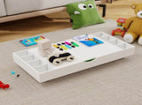The 2 in 1 Rollaway Play Table and Toy Organizer Compatible with Lego Suitable for Storing Under Bed W282P182322