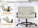 Chenille Criss Cross Office Chair with Air Lumbar Support, Flip-up Adjustable Arms, Built-in 11998236